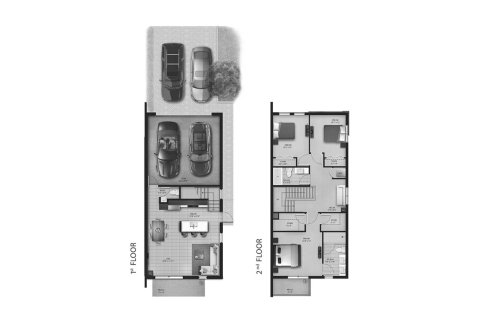 Townhouse floor plan «151SQM THORIN», 3 bedrooms in STRATA AT PLANTATION