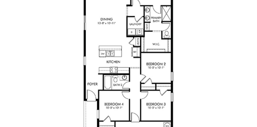 Casa en Parrish, Florida 4 dormitorios, 149.29 m2 № 1869089
