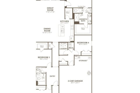House floor plan «House», 4 bedrooms in Tributary by Richmond American Homes