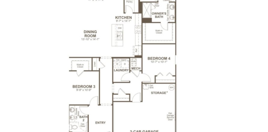 House in Tributary by Richmond American Homes in Yulee, Florida 2 bedrooms, 168 sq.m. № 452223