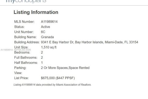 Condo in Bay Harbor Islands, Florida, 2 bedrooms  № 2057781 - photo 26