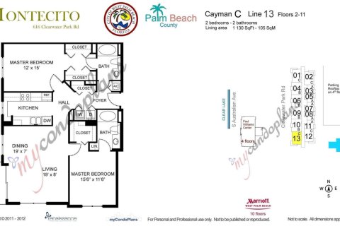 Copropriété à vendre à West Palm Beach, Floride: 2 chambres, 103.31 m2 № 2078420 - photo 27