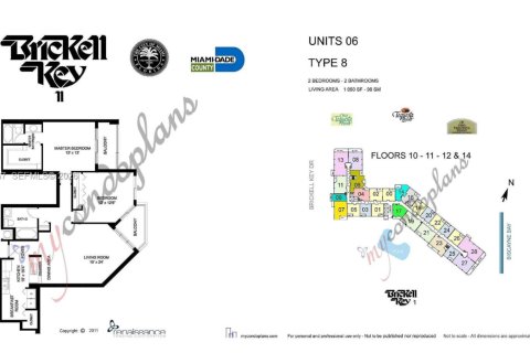 Condominio en venta en Miami, Florida, 2 dormitorios, 98.48 m2 № 2000946 - foto 9