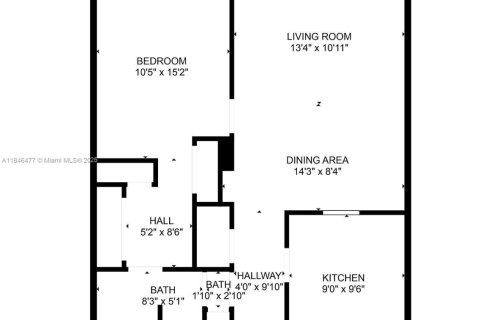 Снять в аренду кондоминиум в Норт-Майами-Бич, Флорида 1 спальня, 75.44м2, № 1845841 - фото 9