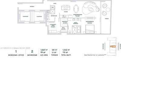 Copropriété à vendre à Miami, Floride: 1 chambre, 98.38 m2 № 2012111 - photo 14