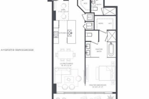 Снять в аренду кондоминиум в Майами, Флорида 2 спальни, 110.18м2, № 2000565 - фото 14
