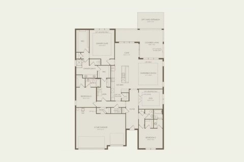 Townhouse floor plan «261SQM RENOWN», 3 bedrooms in ESTATES AT LAKEVIEW PRESERVE