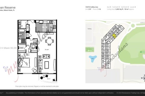 Condominio en venta en Sunny Isles Beach, Florida, 1 dormitorio, 93.37 m2 № 1943421 - foto 29