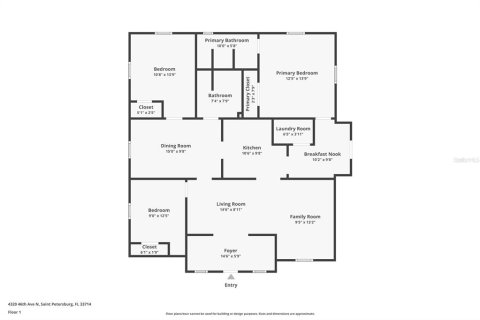 House in Saint Petersburg, Florida 3 bedrooms, 131.46 sq.m. № 1912281 - photo 2