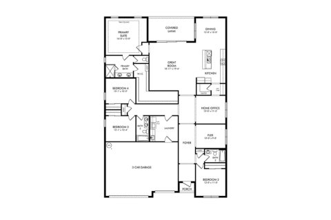 Планировка таунхауса «259SQM SPARROW» 4 спальни в ЖК CRESCENT LAKES