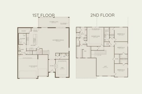 Townhouse floor plan «355SQM OAKHURST», 4 bedrooms in ESTATES AT LAKEVIEW PRESERVE