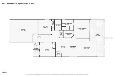 Villa ou maison à louer à Apollo Beach, Floride: 3 chambres, 122.72 m2 № 2408093 - photo 2