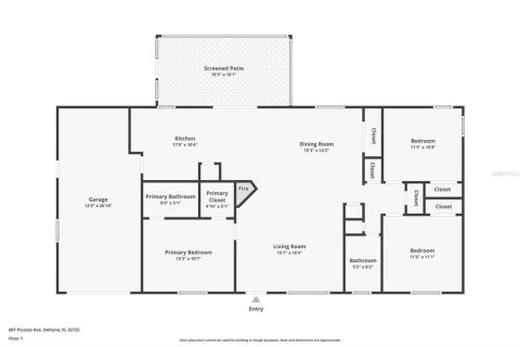 House in Deltona, Florida 4 bedrooms, 122.26 sq.m. № 1853163 - photo 21