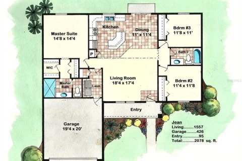 House in Ocala, Florida 3 bedrooms, 144.65 sq.m. № 1800247 - photo 16