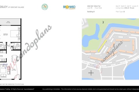 Condominio en venta en Pembroke Pines, Florida, 1 dormitorio, 75.34 m2 № 2083844 - foto 24