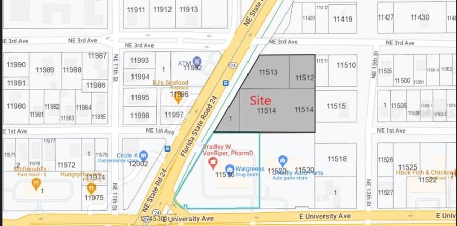 Terreno en Gainesville, Florida № 1414244