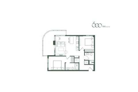Property floor plan «Apartment», 2 bedrooms in 600 MIami Worldcenter