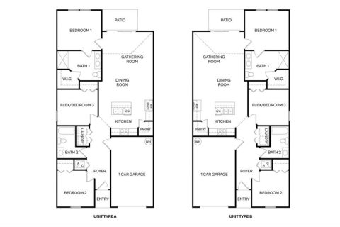 Duplex in Palm Coast, Florida 3 bedrooms, 111.3 sq.m. № 1800485 - photo 2