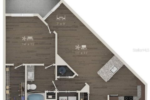 Apartamento en alquiler en Sarasota, Florida, 1 dormitorio, 75.72 m2 № 1824272 - foto 2