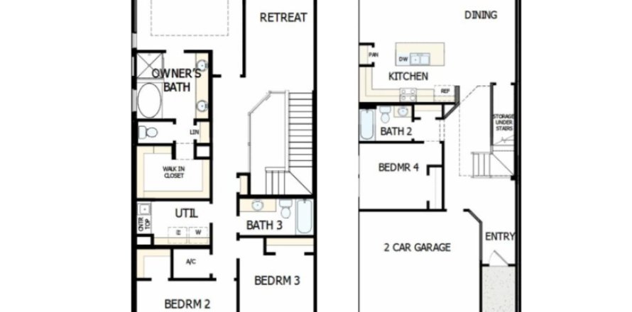 Touwnhouse à Kettering at eTown - Paired Villas à Jacksonville, Floride 4 chambres, 216 m2 № 435782