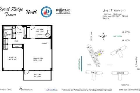 Condo in Fort Lauderdale, Florida, 1 bedroom  № 2077596 - photo 3