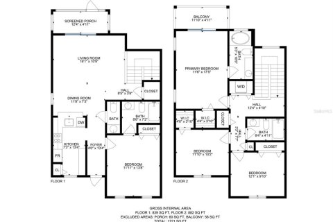 Townhouse in Davenport, Florida 4 bedrooms, 172.43 sq.m. № 1301348 - photo 20