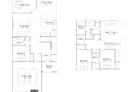 House floor plan «House», 4 bedrooms in Hardwick Farms