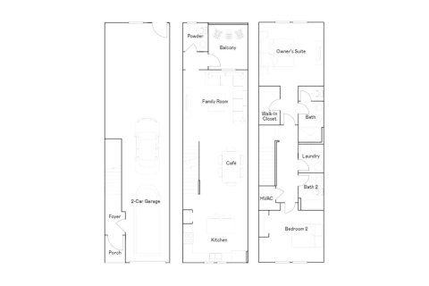 Townhouse floor plan «140SQM», 2 bedrooms in PALM RIVER TOWNHOMES