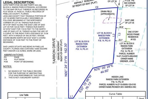 Terreno en venta en Tarpon Springs, Florida № 2095862 - foto 16
