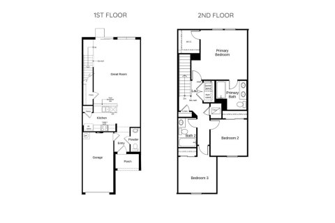 Townhouse floor plan «136SQM», 3 bedrooms in LANDINGS AT RIVERBEND TOWNHOMES