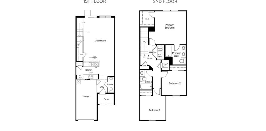 Touwnhouse à LANDINGS AT RIVERBEND TOWNHOMES à Sanford, Floride 3 chambres, 136 m2 № 102865