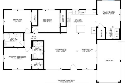 House in Bartow, Florida 3 bedrooms, 181.72 sq.m. № 1866444 - photo 7