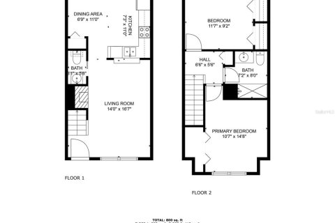 Touwnhouse à vendre à Winter Springs, Floride: 2 chambres, 83.24 m2 № 2380932 - photo 4