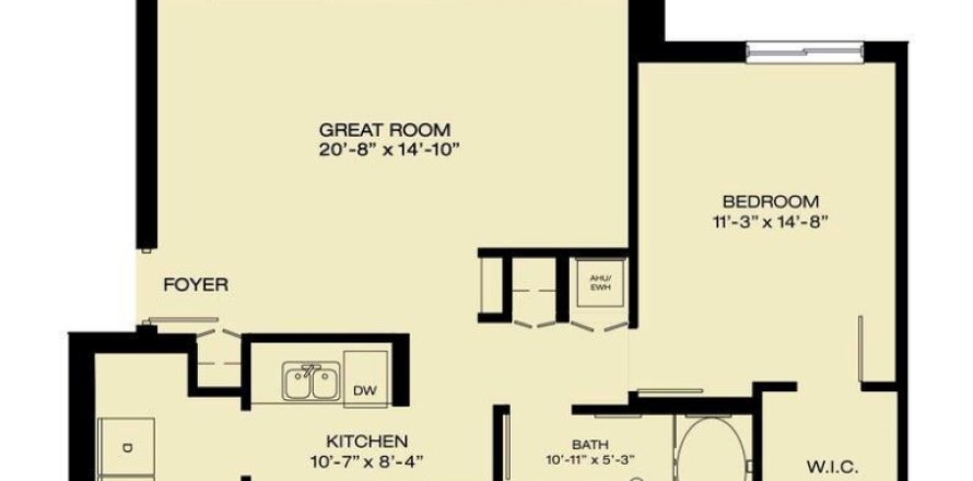 Condo in West Palm Beach, Florida, 1 bedroom № 1071276